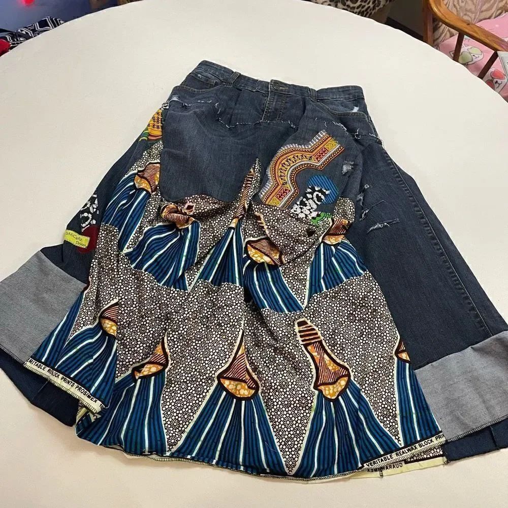 TaMiCaRa Designs Lagenlook Upcycled Skirt Size Large